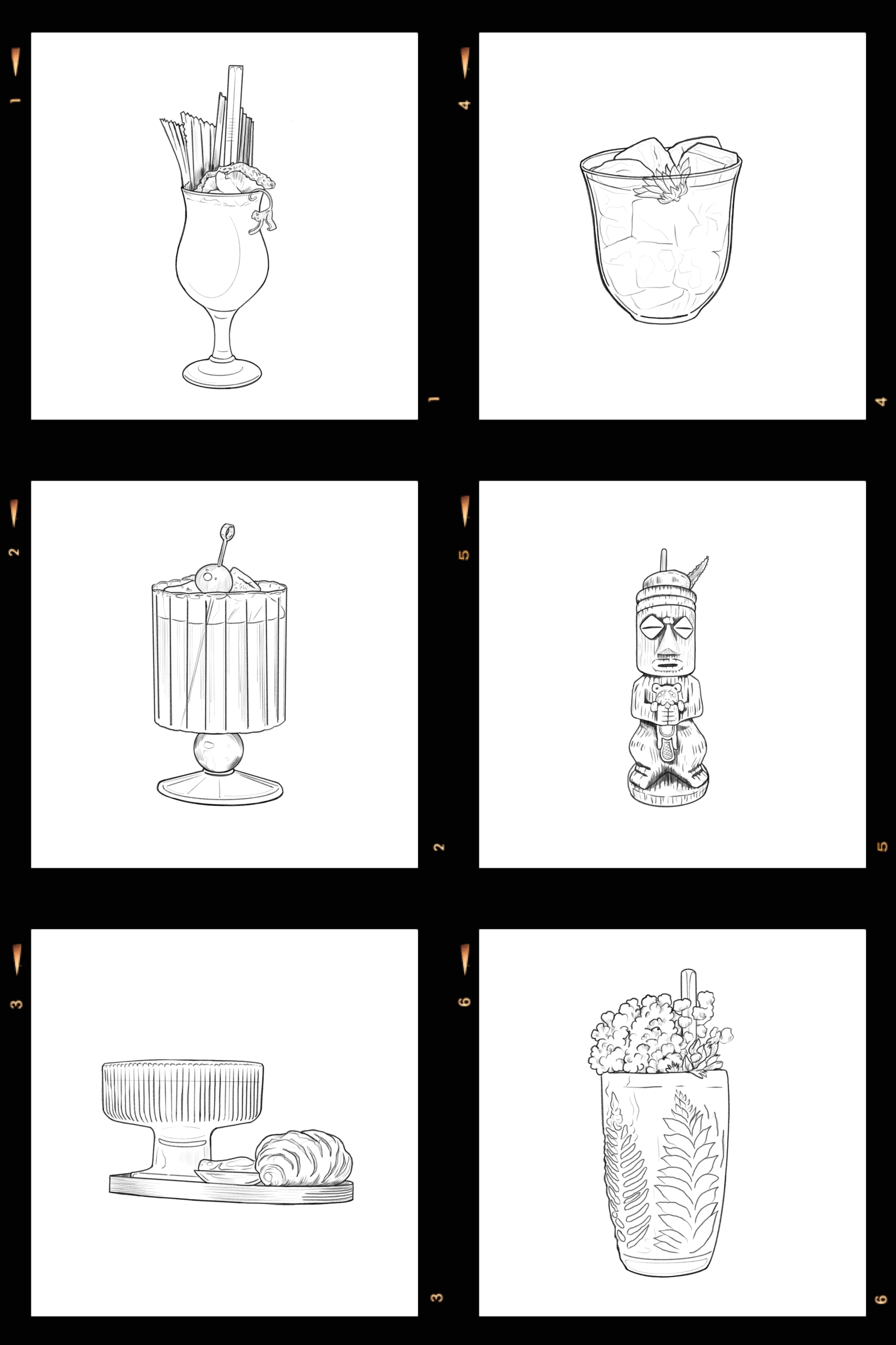 Handdrawn Cocktails